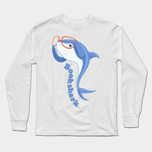 bookworm bookshark shark Long Sleeve T-Shirt